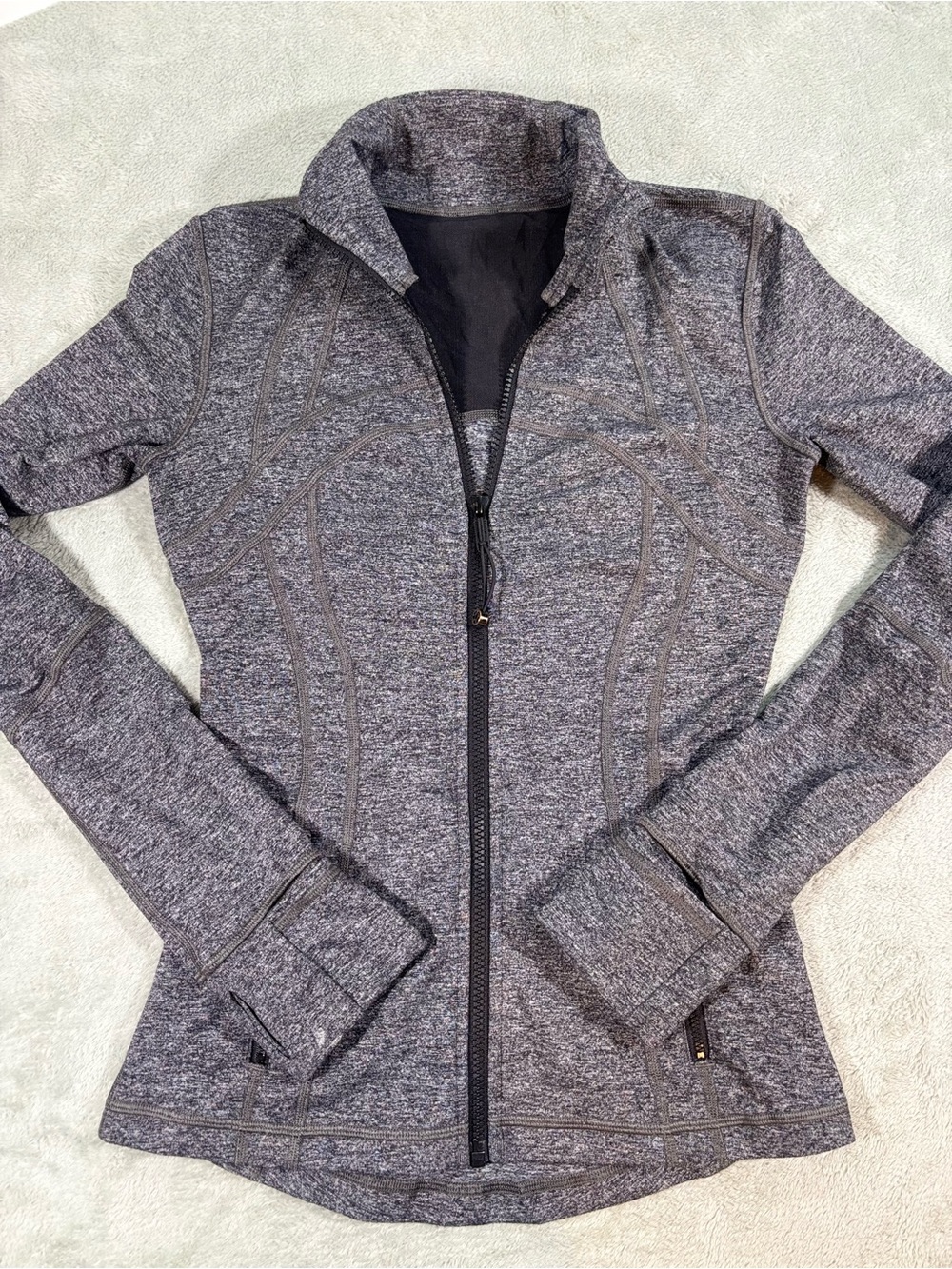 Lululemon Define Jacket *Luon Heathered Black / Grey - Size 4